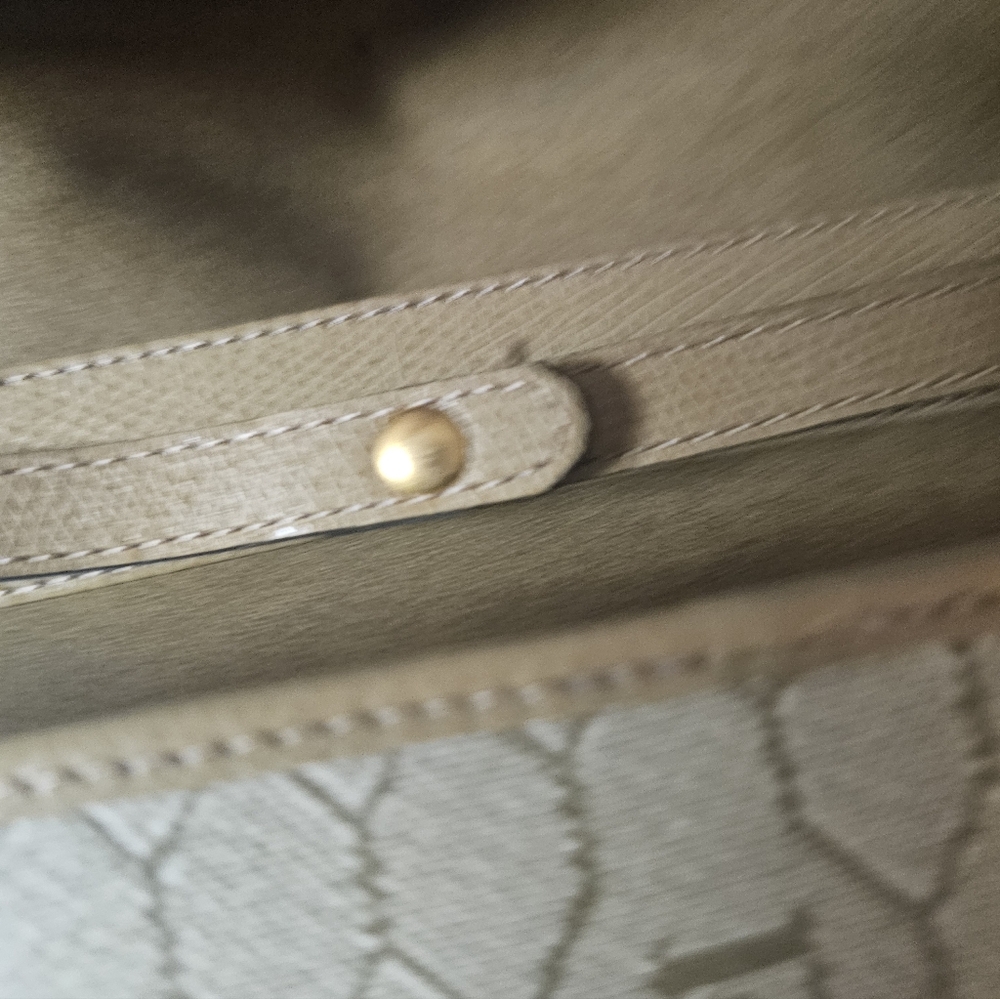 Christian Dior Leather Handbag Shoulder Bag Purse Brown Neutral Beige - Picture 6 of 11